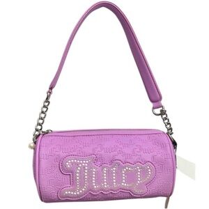 Juicy Couture Purple Shoulder Bag with Rhinestone Embellishments